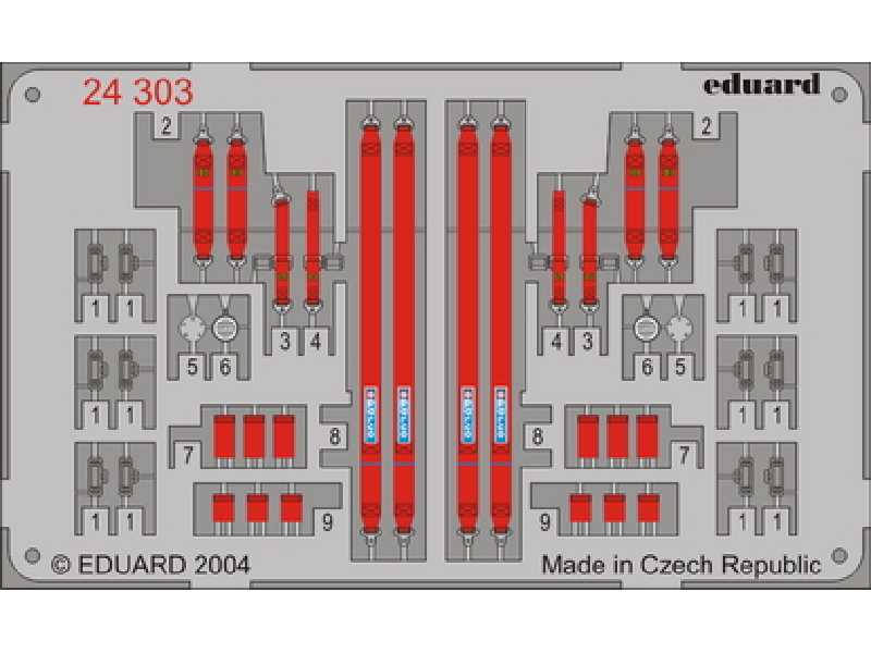  Sparco 6 points Red 1/43 - blaszki - zdjęcie 1