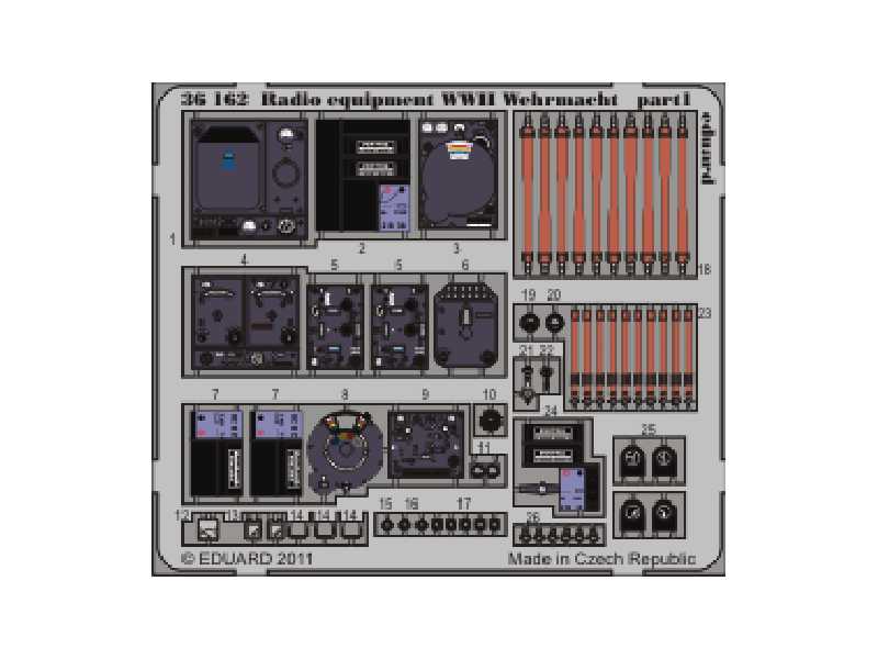  Radio Equipment WWII Wehrmacht 1/35 - blaszki - zdjęcie 1