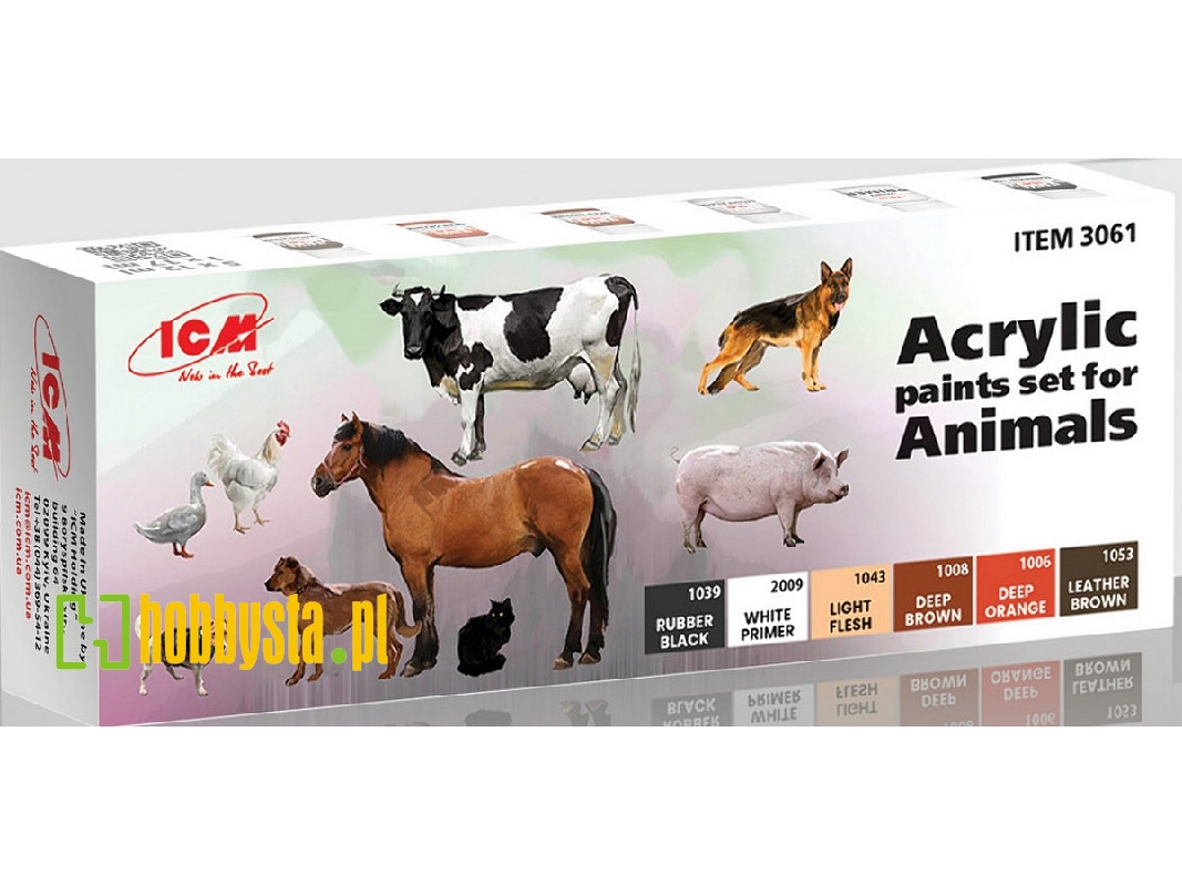 Acrylic Paints Set For Animals - zdjęcie 1 Acrylic Paints Set For Animals - zdjęcie 1
