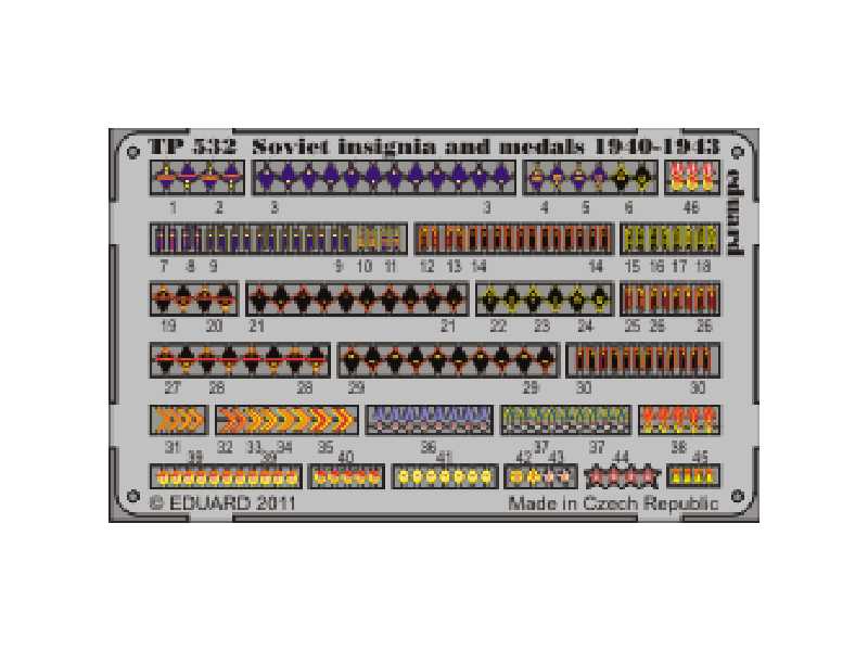  Soviet insignia and medals 1940-1943 1/35 - blaszki - zdjęcie 1