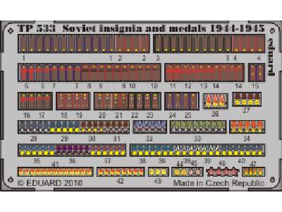  Soviet insignia and medals 1944-1945 1/35 - blaszki - zdjęcie 1