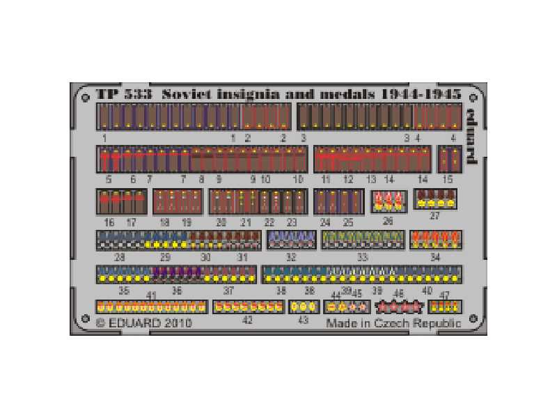  Soviet insignia and medals 1944-1945 1/35 - blaszki - zdjęcie 1
