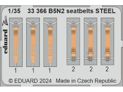 B5N2 seatbelts STEEL 1/35 - BORDER MODEL - zdjęcie 1