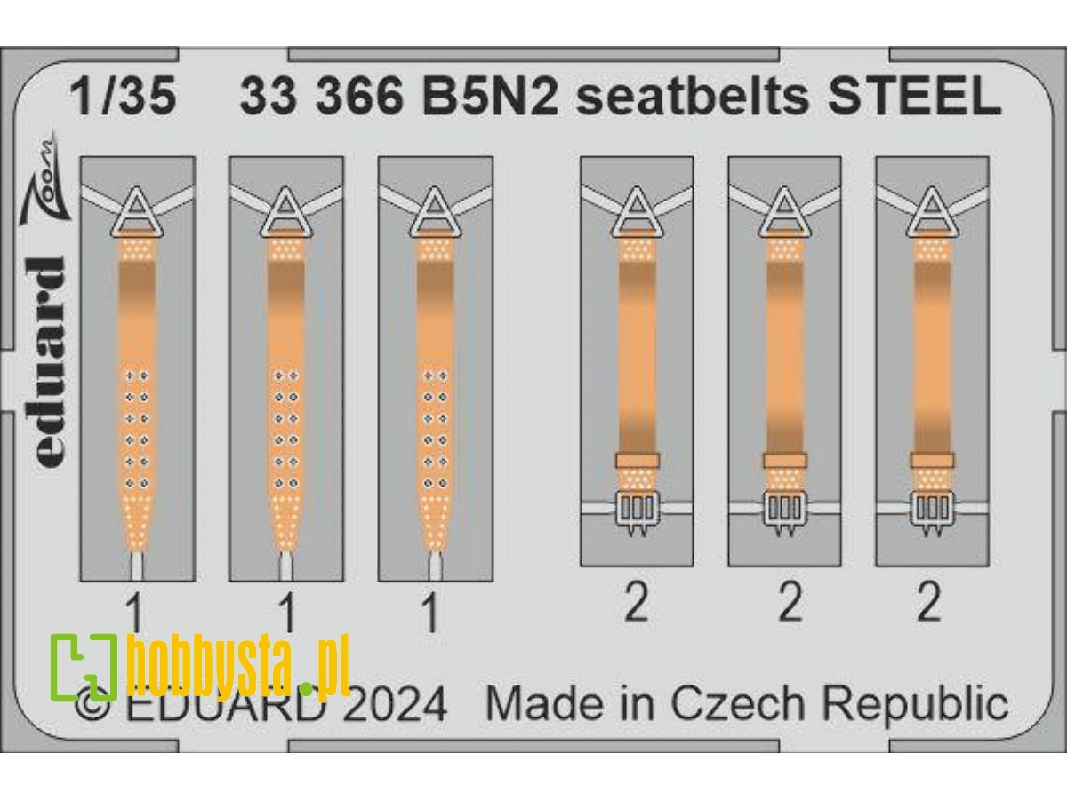 B5N2 seatbelts STEEL 1/35 - BORDER MODEL - zdjęcie 1 B5N2 seatbelts STEEL 1/35 - BORDER MODEL - zdjęcie 1