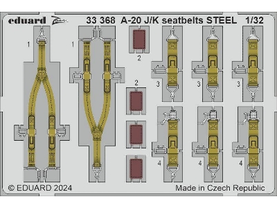 A-20J/ K seatbelts STEEL 1/32 - HONG KONG MODELS - zdjęcie 1
