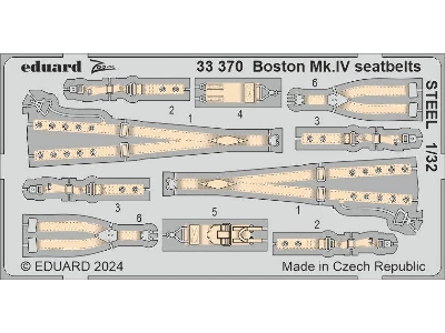 Boston Mk. IV seatbelts STEEL 1/32 - HONG KONG MODELS - zdjęcie 1