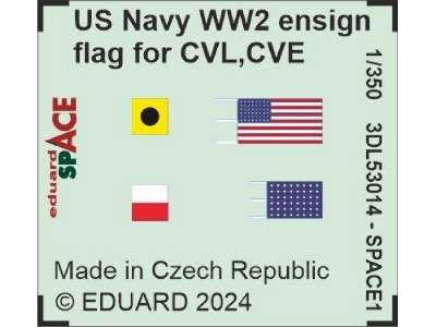 US Navy WW2 ensign flag for CVL, CVE, CL & DD SPACE 1/350 - zdjęcie 1