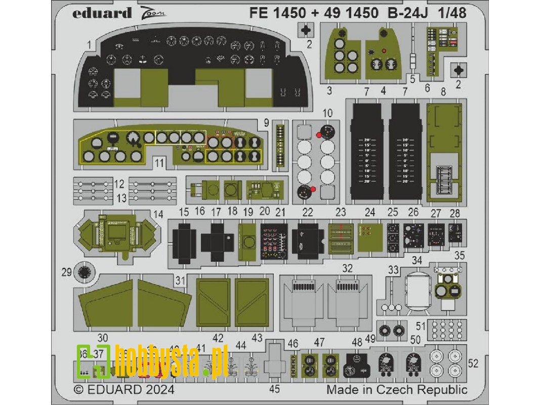 B-24J cockpit & engines 1/48 - HOBBY BOSS - zdjęcie 1 B-24J cockpit & engines 1/48 - HOBBY BOSS - zdjęcie 1