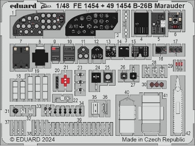 B-26B Marauder cockpit & nose interior 1/48 - ICM - zdjęcie 1