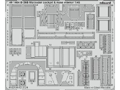 B-26B Marauder cockpit & nose interior 1/48 - ICM - zdjęcie 2