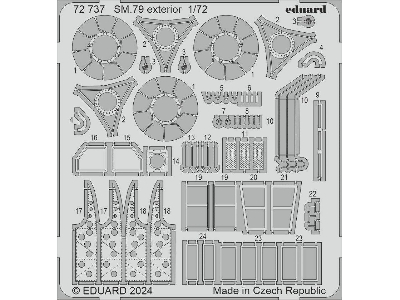 SM.79 exterior 1/72 - ITALERI - zdjęcie 1