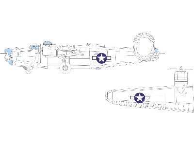 B-24J US national insignia 1/48 - HOBBY BOSS - zdjęcie 1