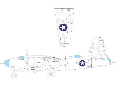 B-26B Marauder national insignia 1/48 - ICM - zdjęcie 1