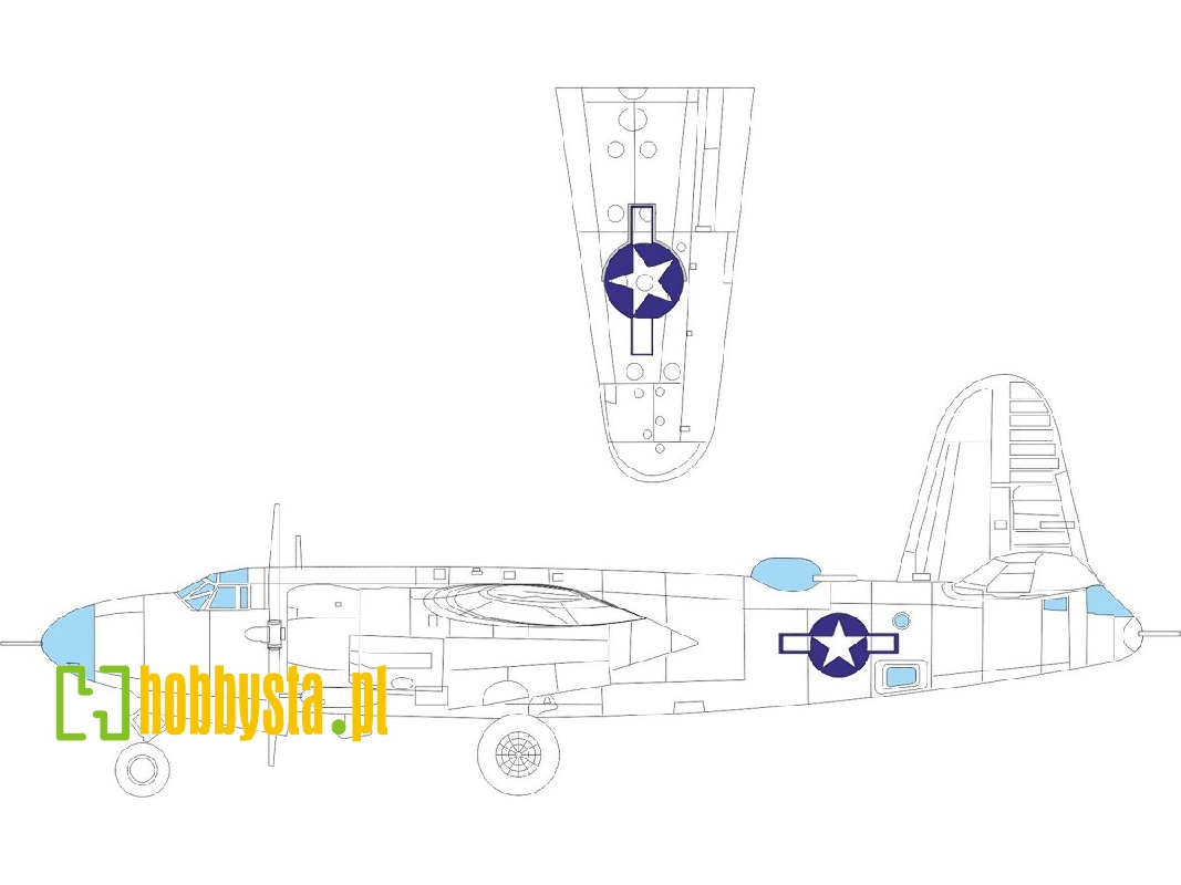 B-26B Marauder national insignia 1/48 - ICM - zdjęcie 1 B-26B Marauder national insignia 1/48 - ICM - zdjęcie 1
