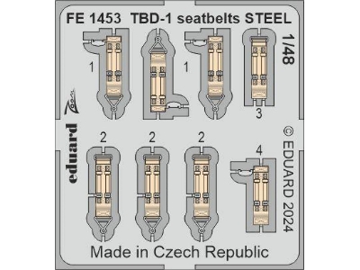 TBD-1 seatbelts STEEL 1/48 - HOBBY BOSS - zdjęcie 1
