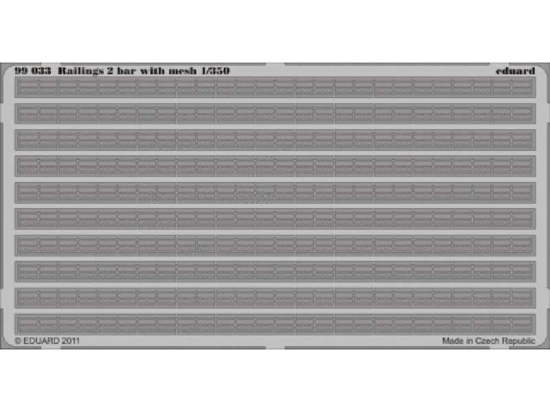  Railings 2 bar with mesh 1/350 - blaszki - zdjęcie 1