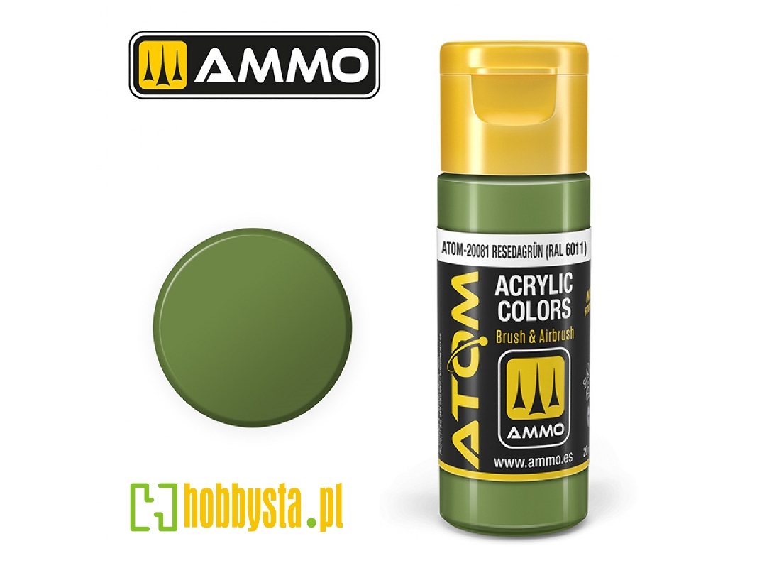 Atom-20081 Atom Color Resedagrün Ral 6011 - zdjęcie 1 Atom-20081 Atom Color Resedagrün Ral 6011 - zdjęcie 1