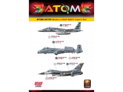 20700 Atom Modern Usaf-navy Colors Set - zdjęcie 2