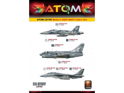 20700 Atom Modern Usaf-navy Colors Set - zdjęcie 3