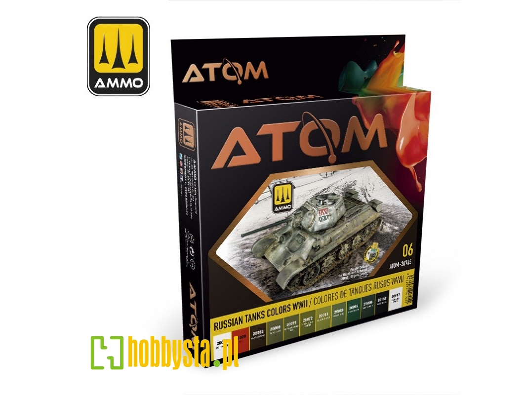 20705 Atom Russian Tanks Colors Wwii Set - zdjęcie 1 20705 Atom Russian Tanks Colors Wwii Set - zdjęcie 1