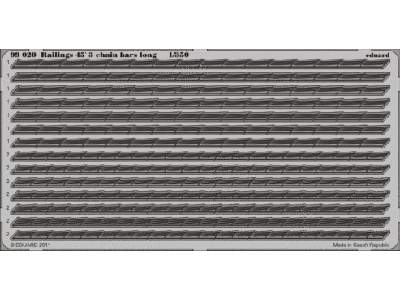  Railings 45´ 3 chain bars long 1/350 - blaszki - zdjęcie 1