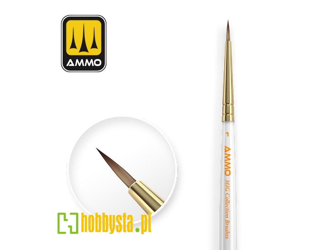 Ammo Mig Collection Brushes Conical O1 - zdjęcie 1