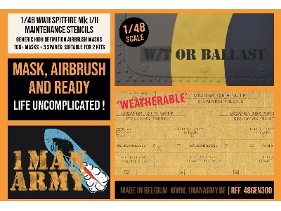 Supermarine Spitfire Mk.I/Mk.Ii - Data Stencils Generic Set - zdjęcie 1