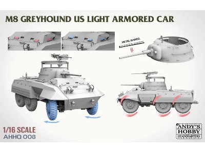 M8 Light Armored Car Greyhound - Early Or Late Version - zdjęcie 6