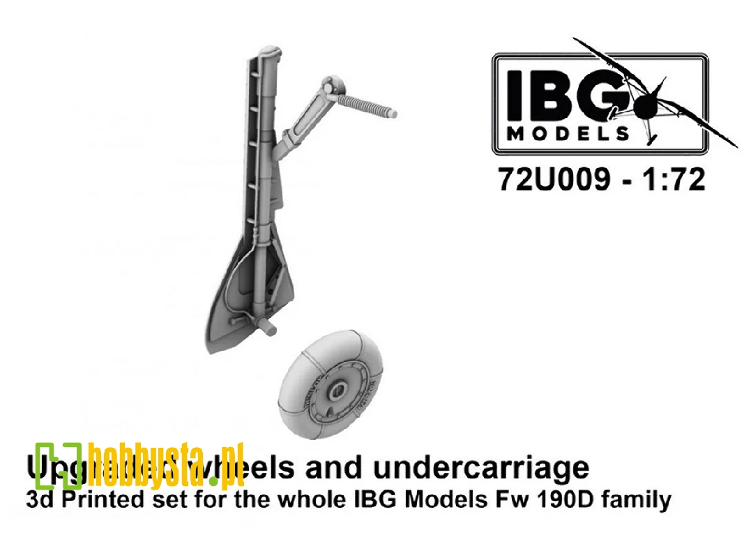 Upgraded Wheels And Undercarriage 3d Printed Set For The Whole Ibg Fw 190d Family - zdjęcie 1