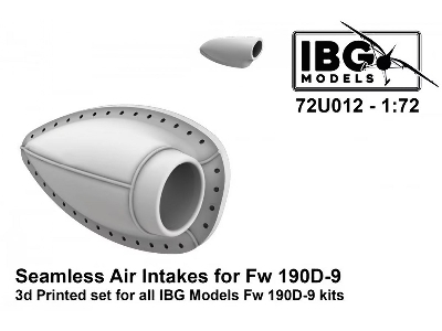 Seamless Air Intakes For Fw 190d-9 3d Printed Set For The Whole Ibg Fw 190d-9 Family - zdjęcie 1