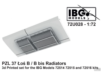 Pzl 37 Ĺ‚oĹ› B / B Bis Radiators - 3d Printed Set For Ibg 72514, 72515 And 72516 Kits - zdjÄ™cie 1