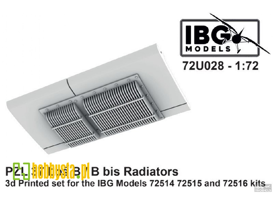 Pzl 37 Ĺ‚oĹ› B / B Bis Radiators - 3d Printed Set For Ibg 72514, 72515 And 72516 Kits - zdjÄ™cie 1