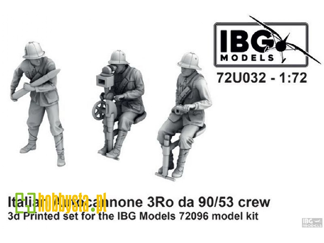 Italian Autocannone 3ro Da 90/53 Crew - 3d Printed Set For Ibg 72096 Kit - zdjęcie 1