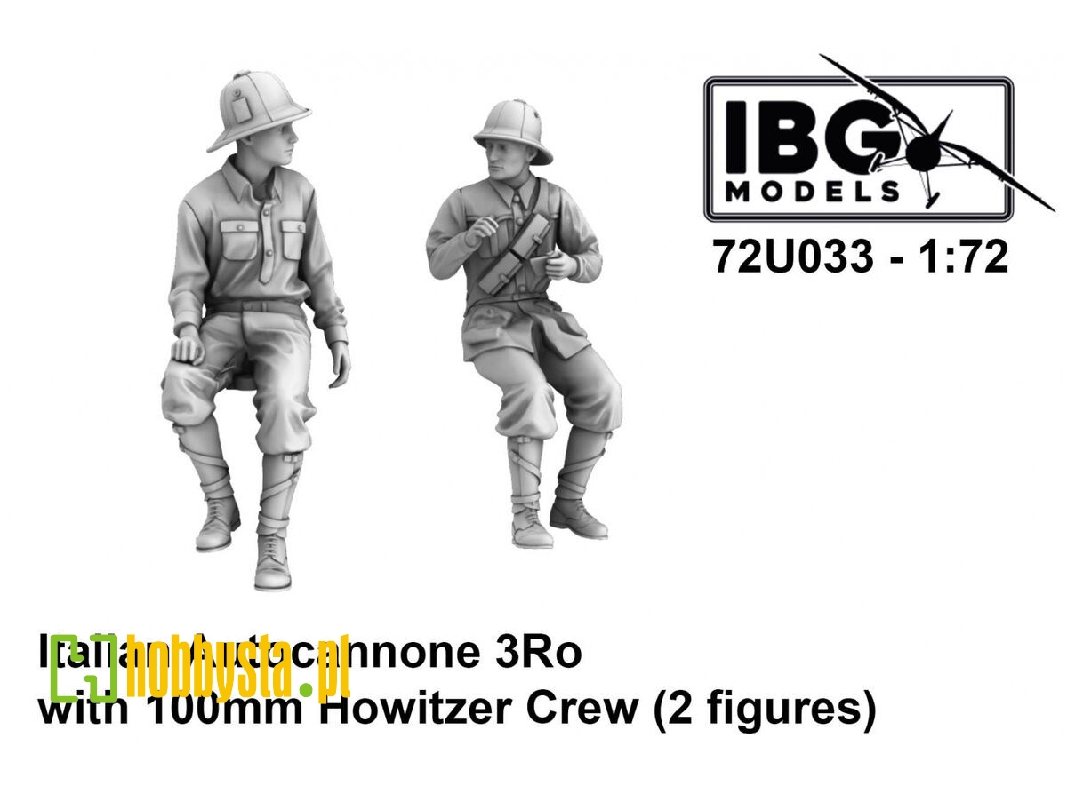 Italian Autocannone 3ro With 100mm Howitzer Crew (2 Figures) - zdjęcie 1 Italian Autocannone 3ro With 100mm Howitzer Crew (2 Figures) - zdjęcie 1