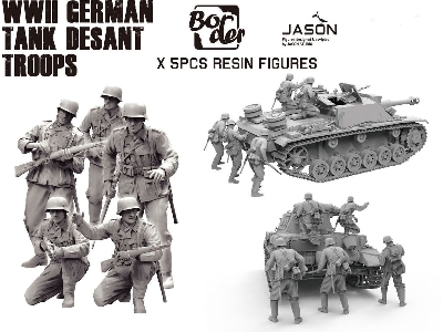 Wwii German Tank Desant Troops (5pcs) - zdjęcie 1
