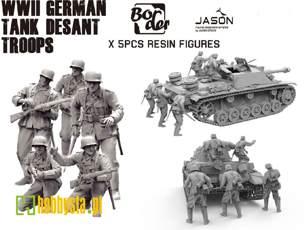 Wwii German Tank Desant Troops (5pcs) - zdjęcie 1 Wwii German Tank Desant Troops (5pcs) - zdjęcie 1