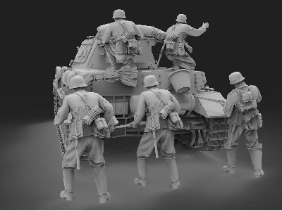 Wwii German Tank Desant Troops (5pcs) - zdjęcie 3