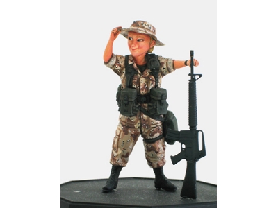 Gulf War U.S. Infantry Woman & M16a2 - zdjęcie 4