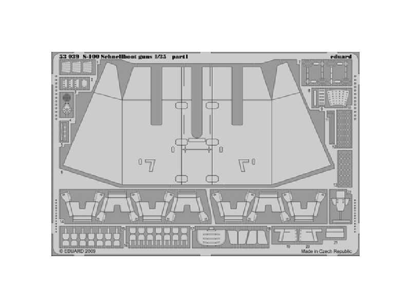  S-100 Schnellboot guns 1/35 - Italeri - blaszki - zdjęcie 1