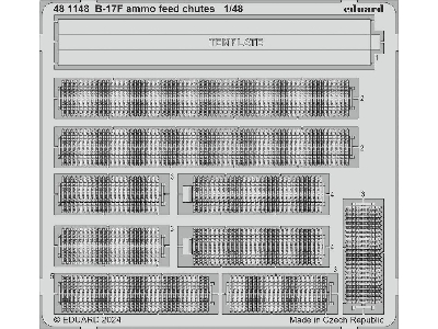 B-17F ammo feed chutes 1/48 - EDUARD - zdjęcie 1