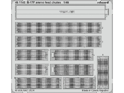 B-17F ammo feed chutes 1/48 - EDUARD - zdjęcie 2
