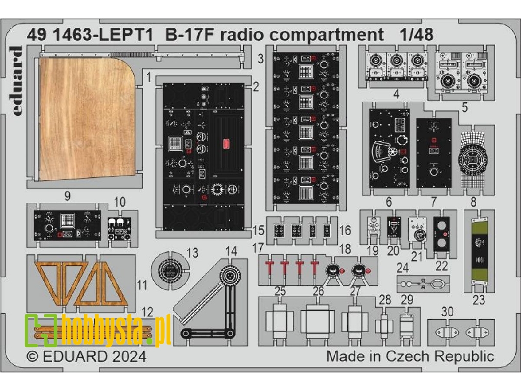 B-17F radio compartment 1/48 - EDUARD - zdjęcie 1 B-17F radio compartment 1/48 - EDUARD - zdjęcie 1