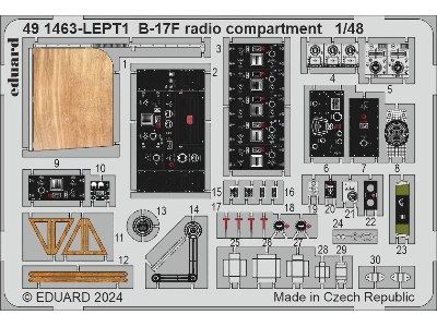 B-17F radio compartment 1/48 - EDUARD - zdjęcie 2