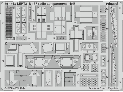 B-17F radio compartment 1/48 - EDUARD - zdjęcie 3