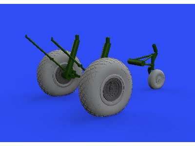 B-17F wheels diamond tread 1/48 - EDUARD - zdjęcie 2