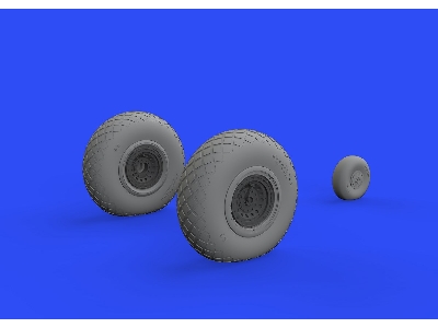 B-17F wheels diamond tread 1/48 - EDUARD - zdjęcie 3