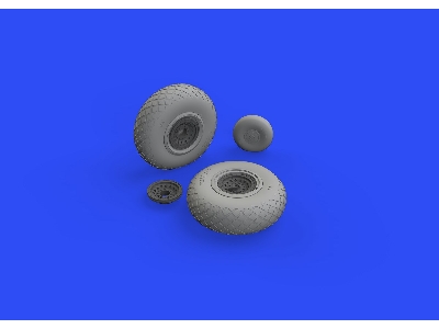 B-17F wheels diamond tread 1/48 - EDUARD - zdjęcie 4