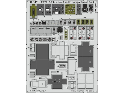 B-24J nose & radio compartment 1/48 - Hobby Boss - zdjęcie 1
