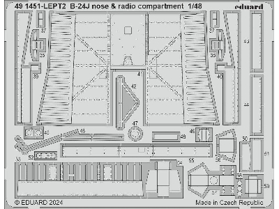 B-24J nose & radio compartment 1/48 - Hobby Boss - zdjęcie 2