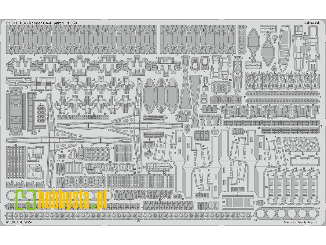 USS Ranger CV-4 part 1 1/350 - TRUMPETER - zdjęcie 1 USS Ranger CV-4 part 1 1/350 - TRUMPETER - zdjęcie 1